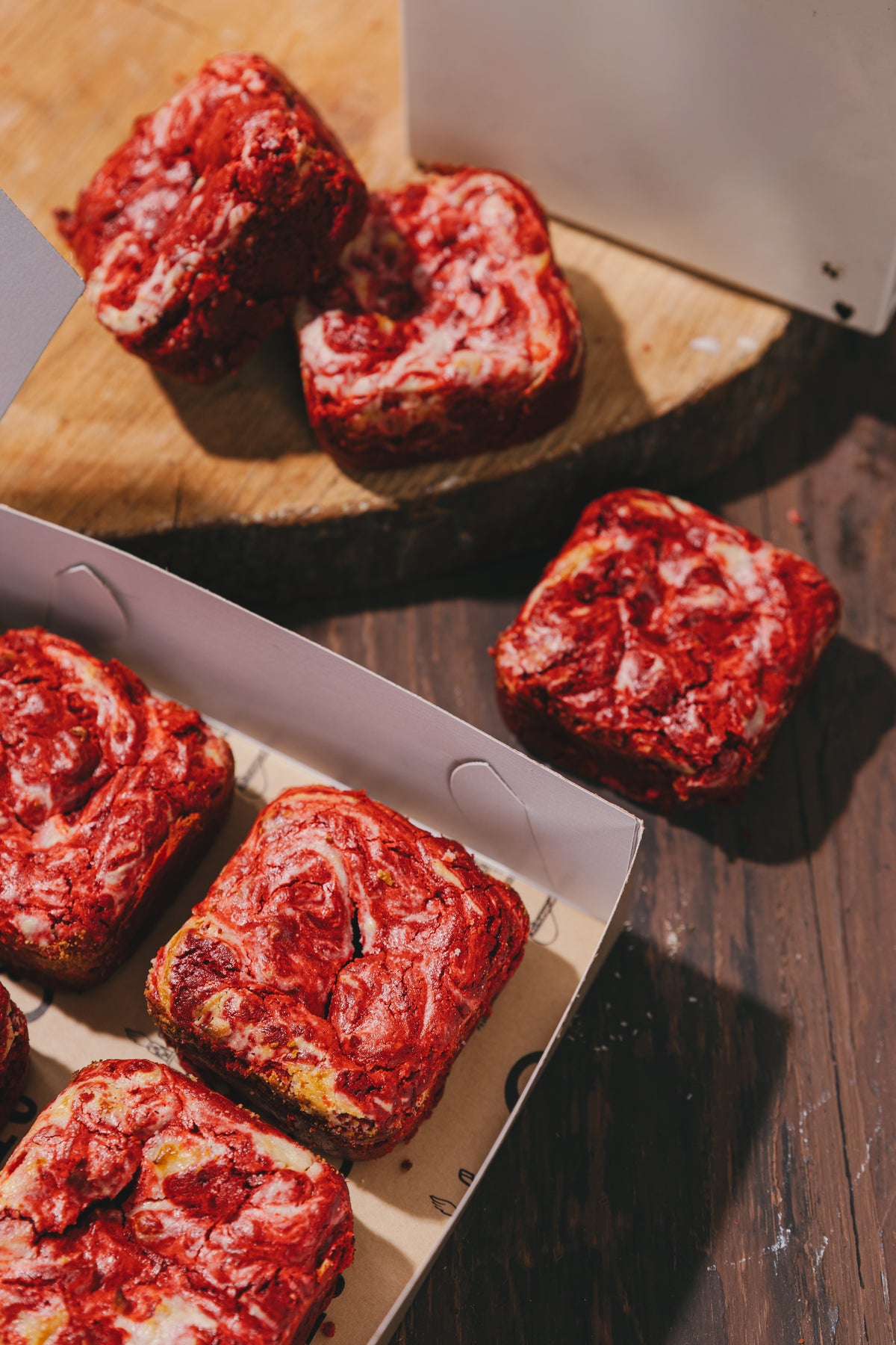 Caja x 4 und. Brownie de red velvet